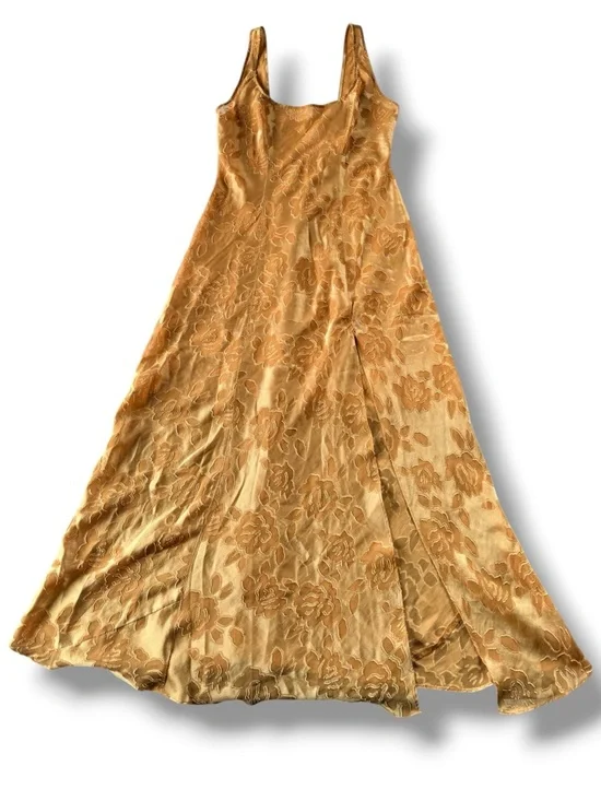 Vintage Victoria’s Secret Gold Label Velvet Burnout Gown Nightgown Dress Medium - Picture 3 of 8